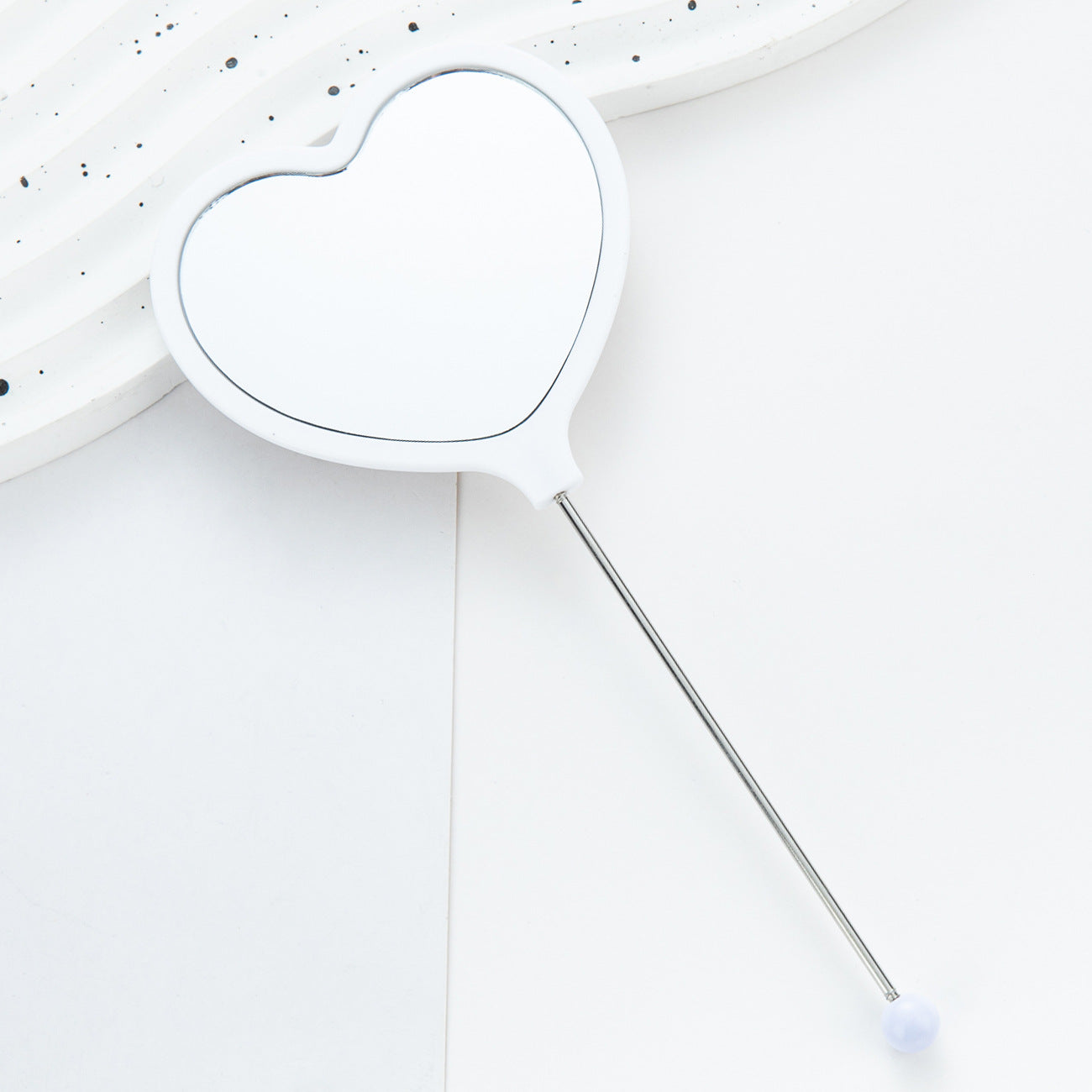 Wholesale DIY beaded handle mirror handheld makeup mirror